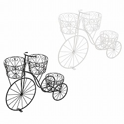 ★53-1-2-1 自転車プランタースタンド(ホワイト)