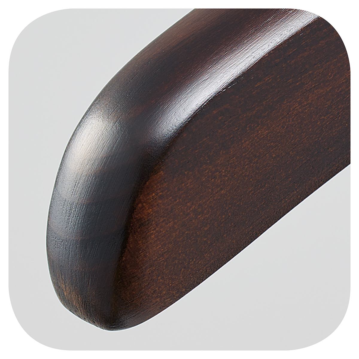 ★61-802-81-2 木製ハンガー アンティークブラウン湾曲型W42cm