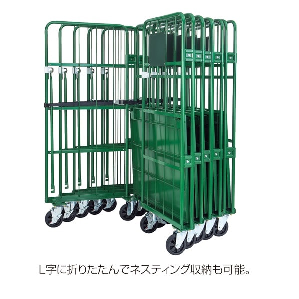 ★61-433-93-3 店舗用ラスパレ 床板スチールタイプ扉無し W110cm
