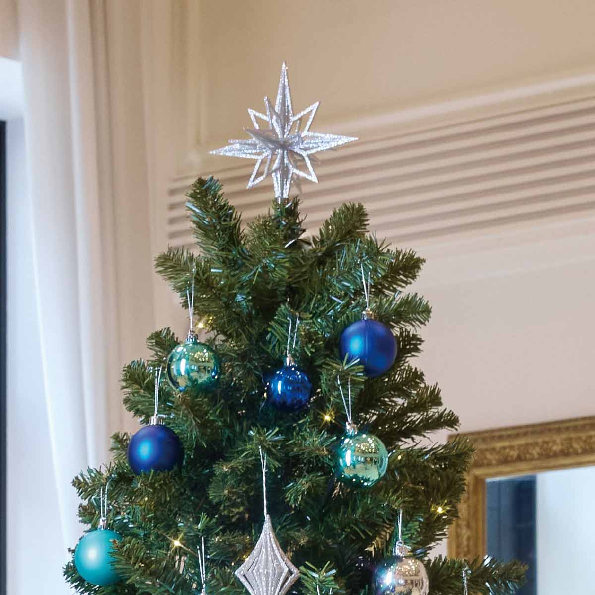 ★58-2-2-1 クリスマスツリーセット アイスブルー高さ150cm