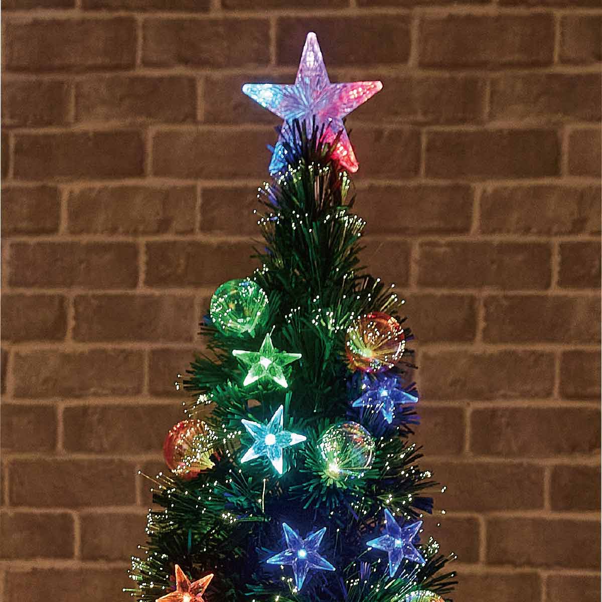 ★58-21-2-4 グリーンファイバークリスマスツリー レインボースター高さ210×幅90cm