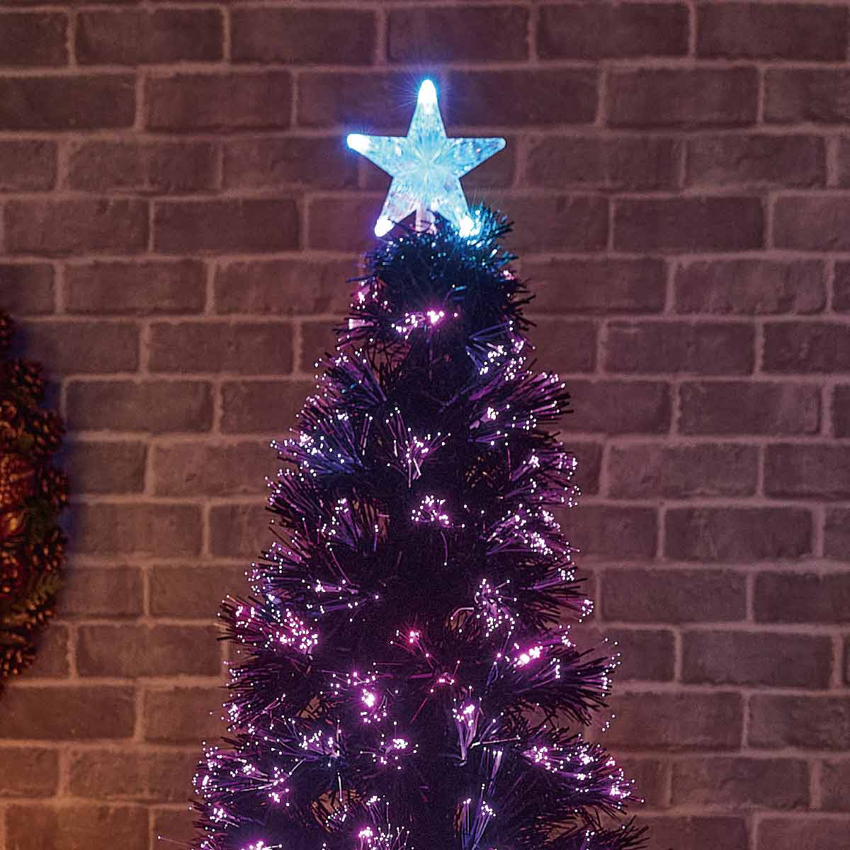 ★58-22-1-4 ブラックファイバークリスマスツリー高さ210×幅100cm