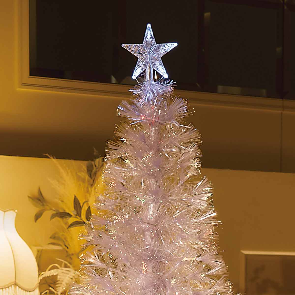 ★58-23-1-1 ホワイトファイバークリスマスツリー高さ150×幅70cm