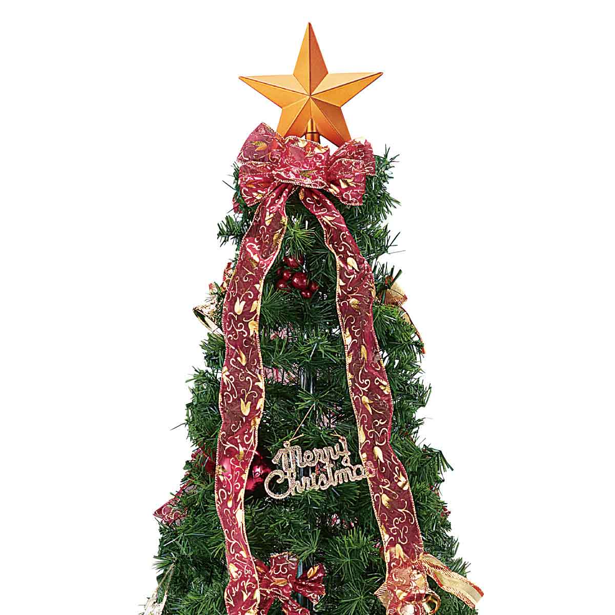 ★58-25-1-2 ポップアップクリスマスツリー レッド高さ175×幅80cm