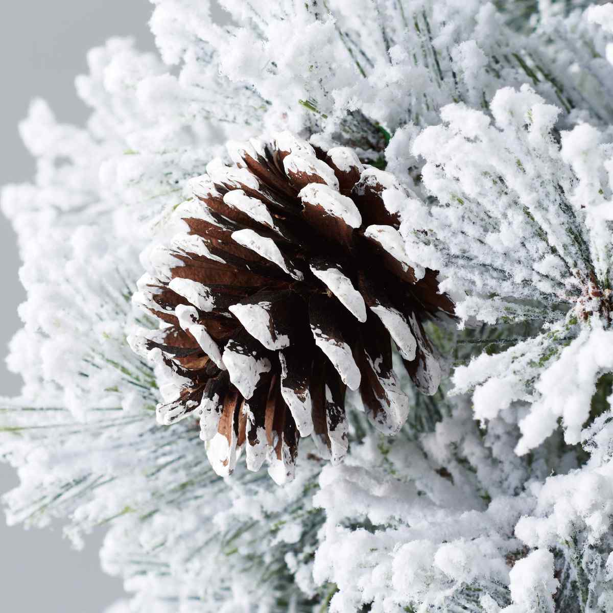 ★58-33-4-2 ブラシブランチ クリスマスツリースリムスノー高さ180×幅76cm