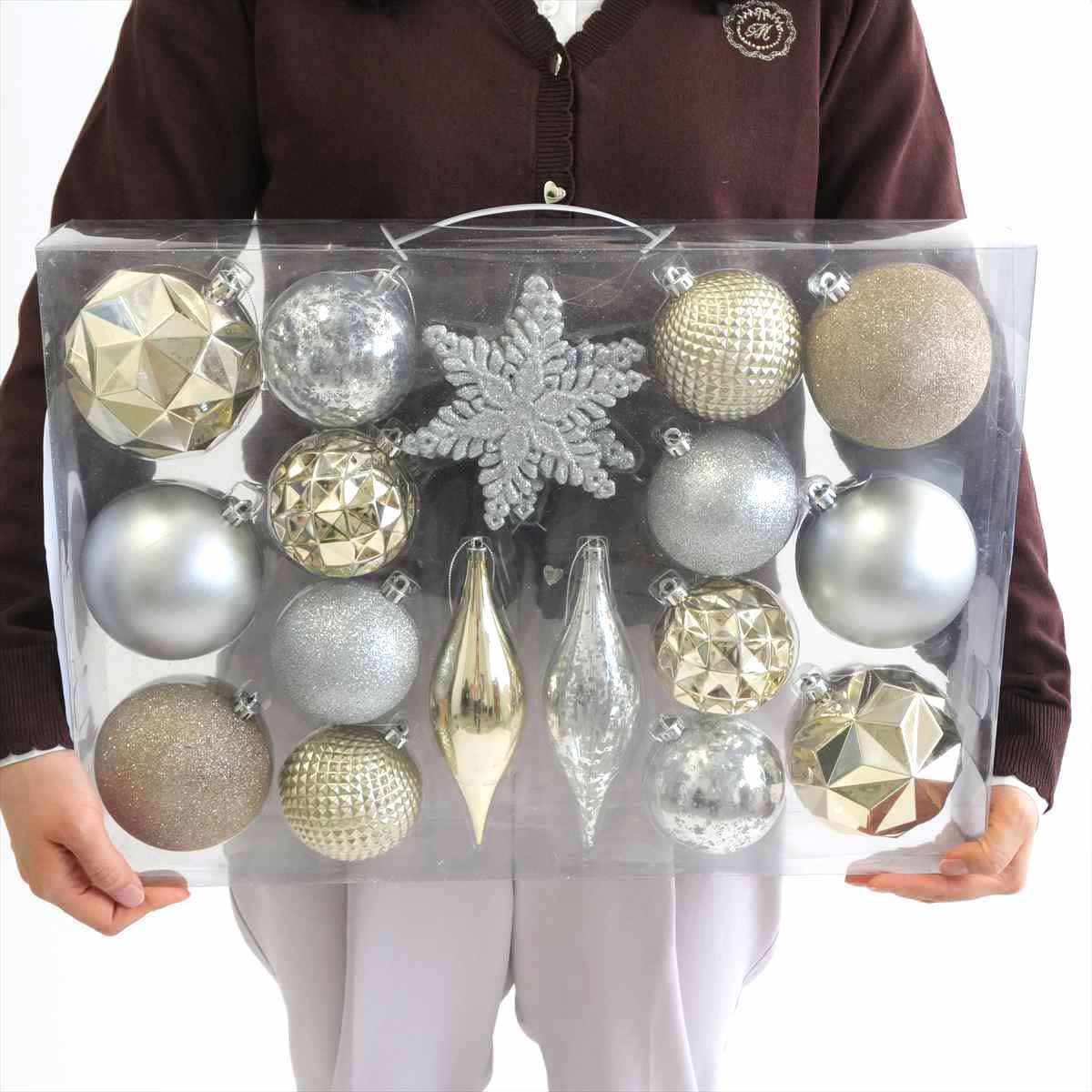 ★58-36-4-1 オーナメント20個セットゴールド&シルバー