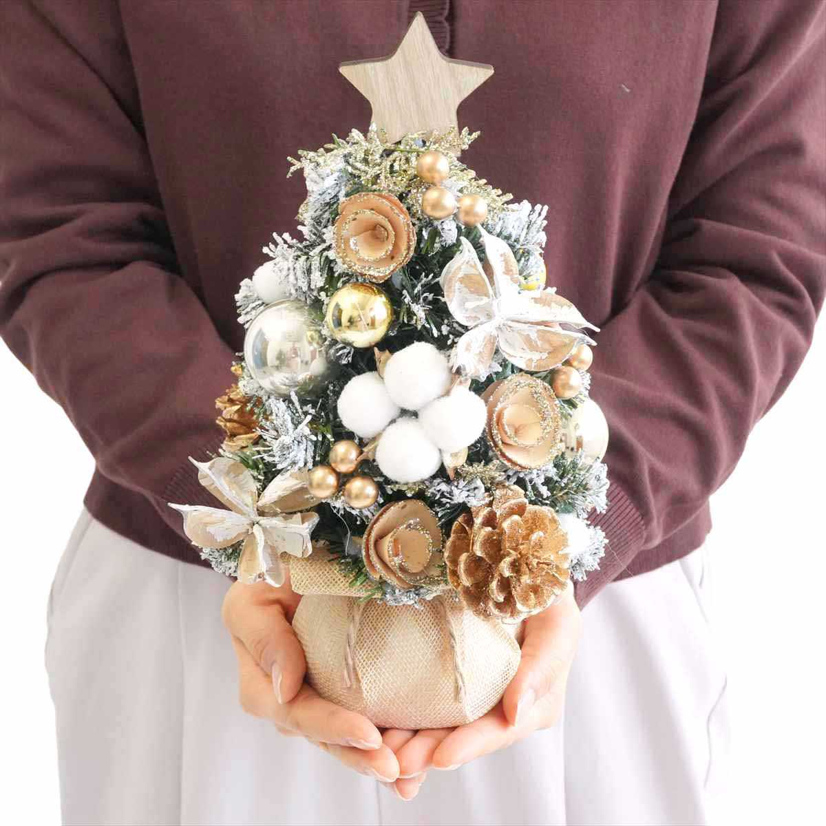 ★58-42-4-2 卓上ミニツリー ゴールド