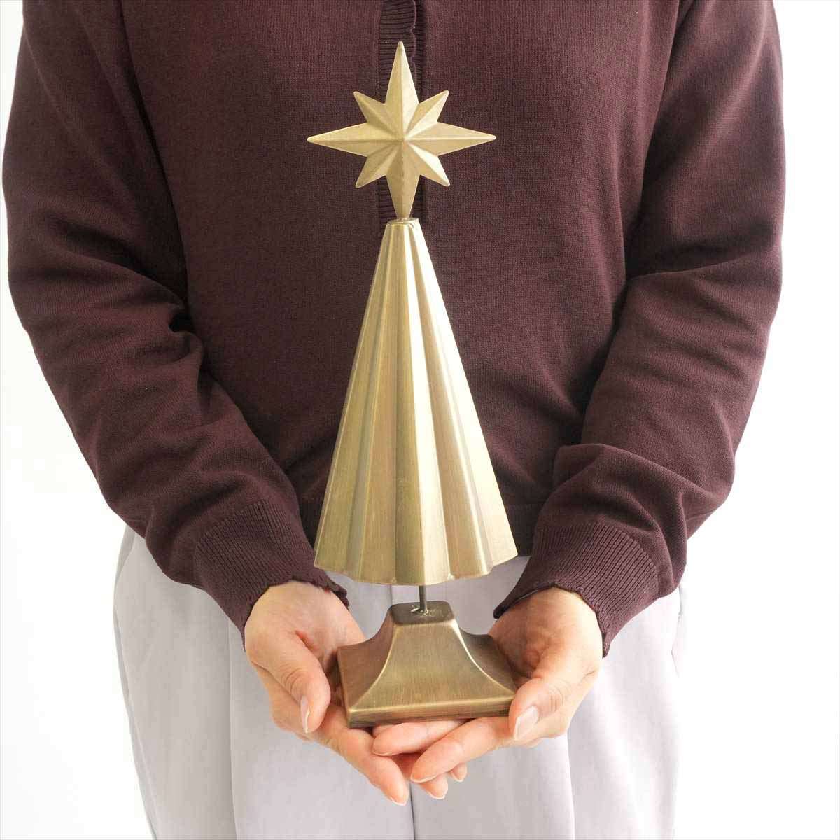 ★58-57-5-1 メタルテーブルクリスマスツリーゴールド(小)