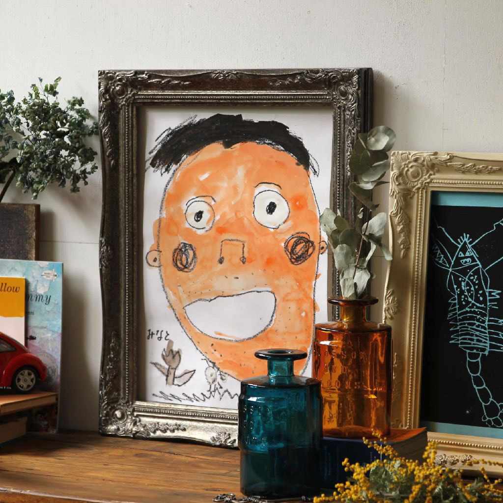 ★58-58-10-6 アンティークスタイルフレーム大 シルバー