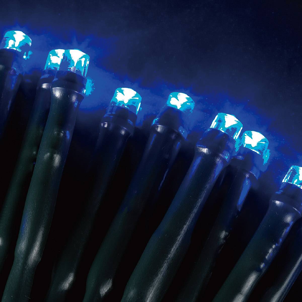 ★58-59-1-11 連結可LEDイルミネーションストレートライト 100球 ゴールドグラデーション