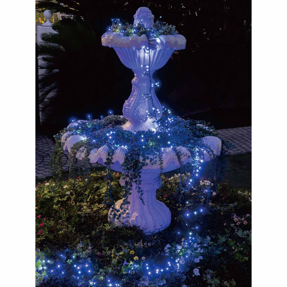 ★58-60-5-2 LED300球イルミネーションストレートライトゴールド