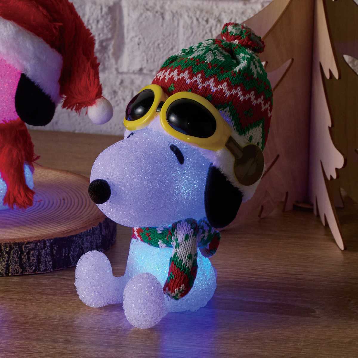 ★58-92-1-4 クリスマスライト スヌーピー(ゴーグルグリーン)