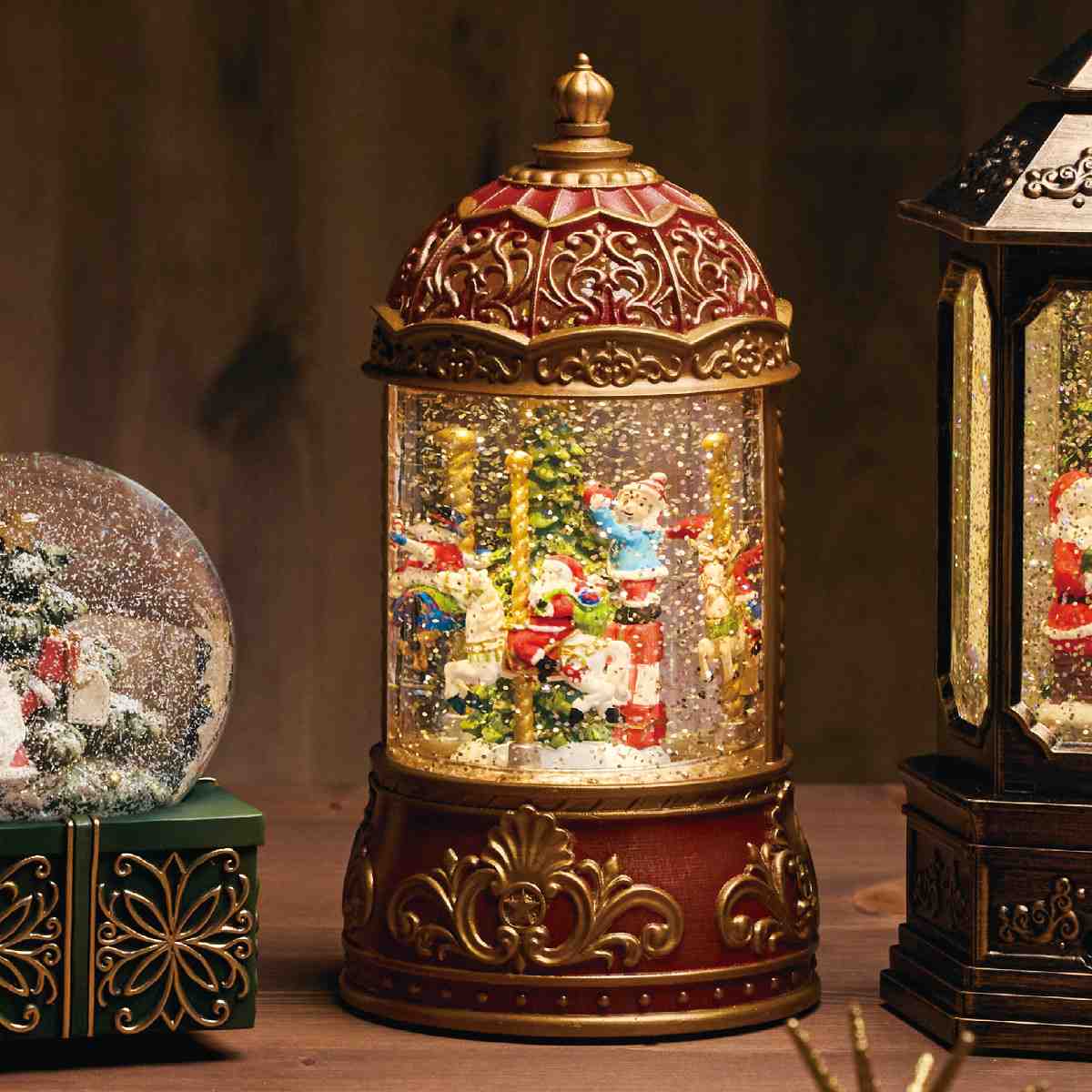 ★58-94-3-1 LEDスノーイングライト メリーゴーランド