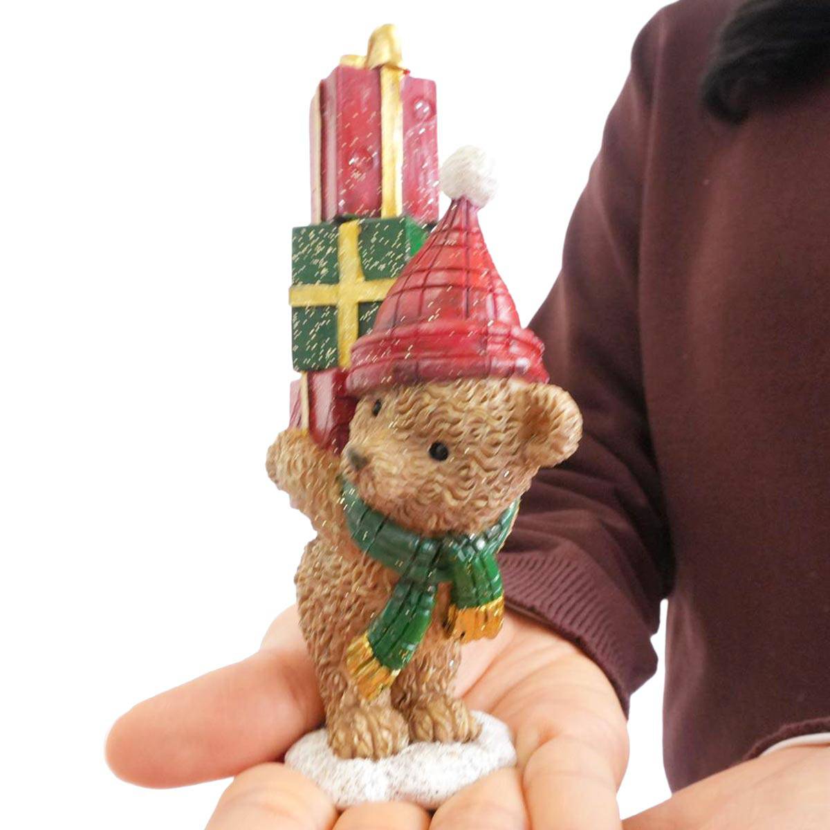 ★58-96-3-1 クリスマスベアースタンド(プレゼントボックス)