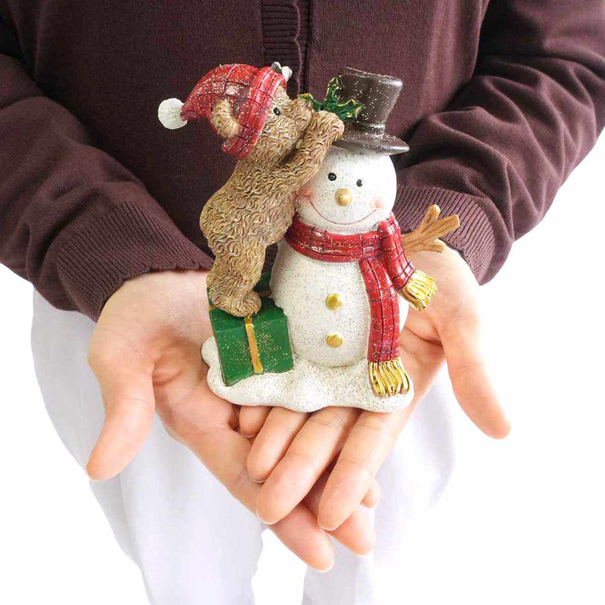 ★58-96-3-2 クリスマスベアースタンド(スノーマン)