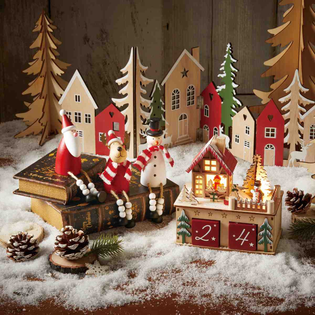 ★58-98-2-3 足ブラクリスマスオブジェトナカイ