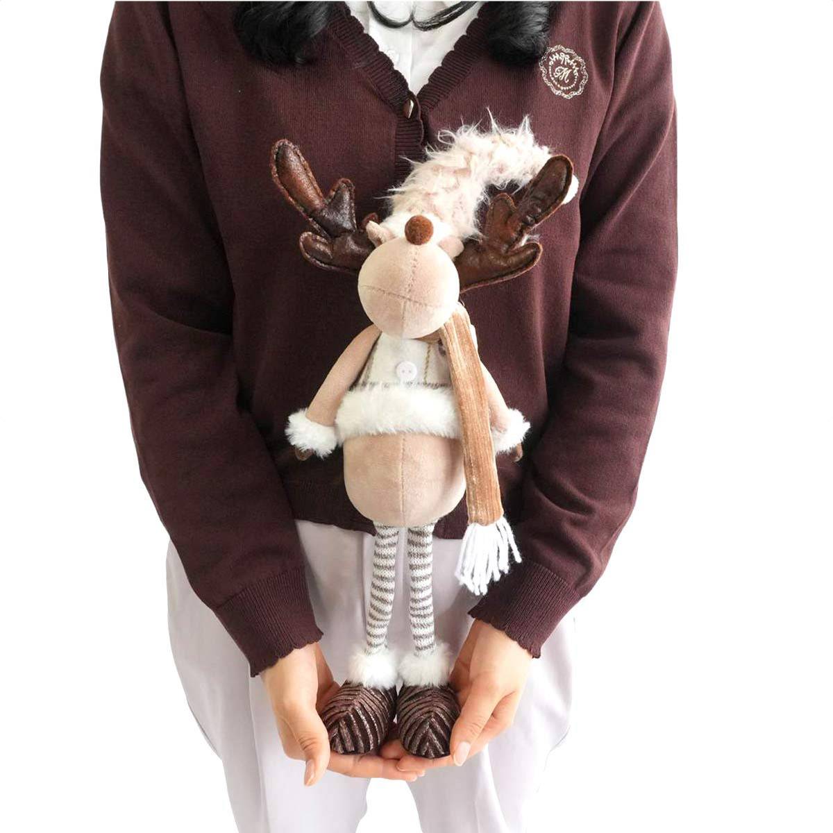 ★58-102-3-1 ファブリックトナカイドールスタンディング