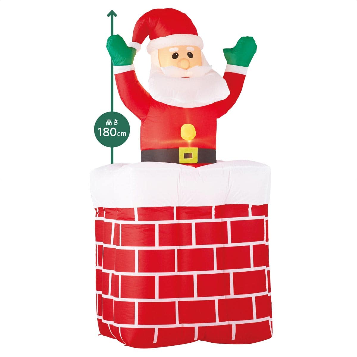 ★58-113-2-1 ムービングエアブロードール えんとつサンタ