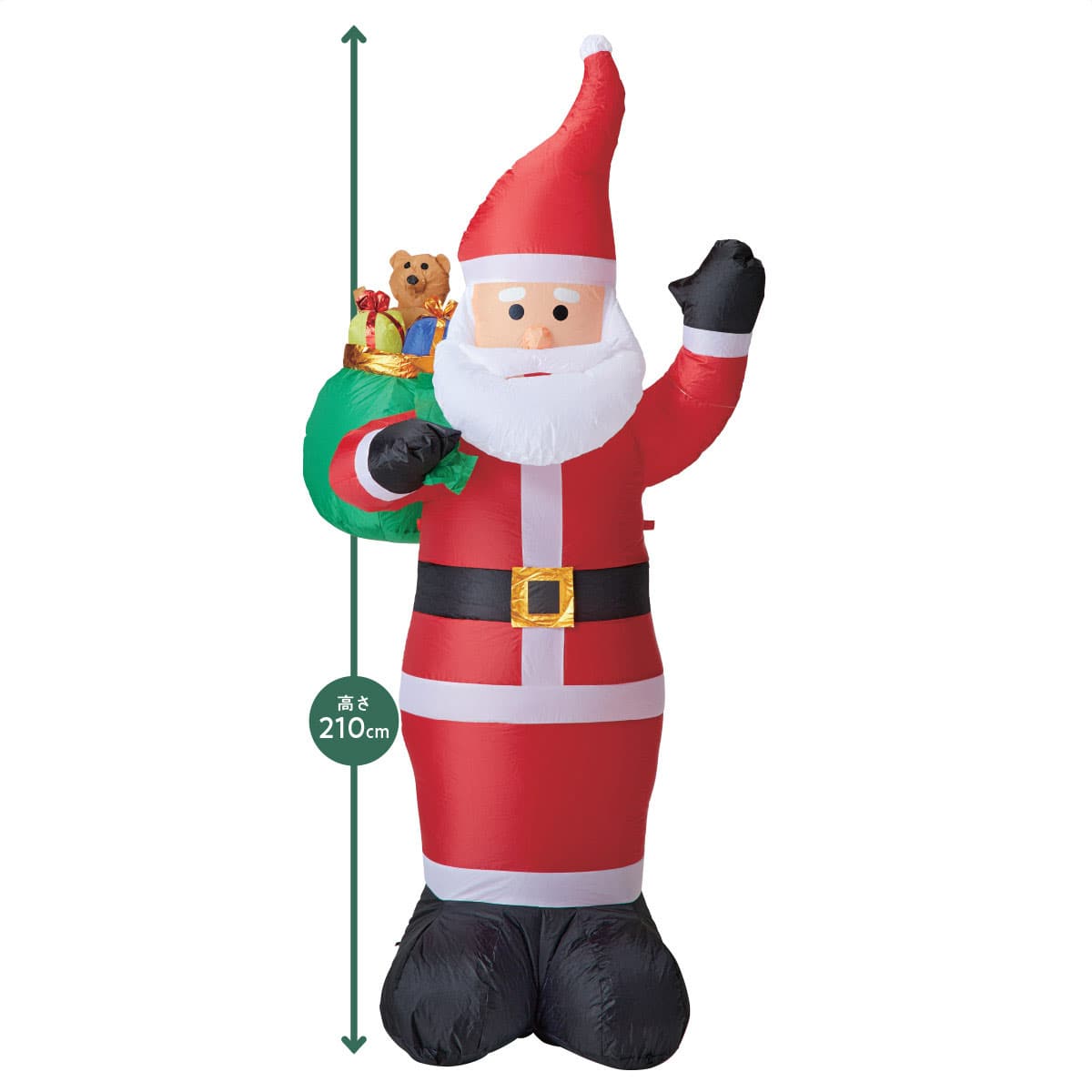 ★58-113-5-1 特大エアブロードール スマイルサンタ