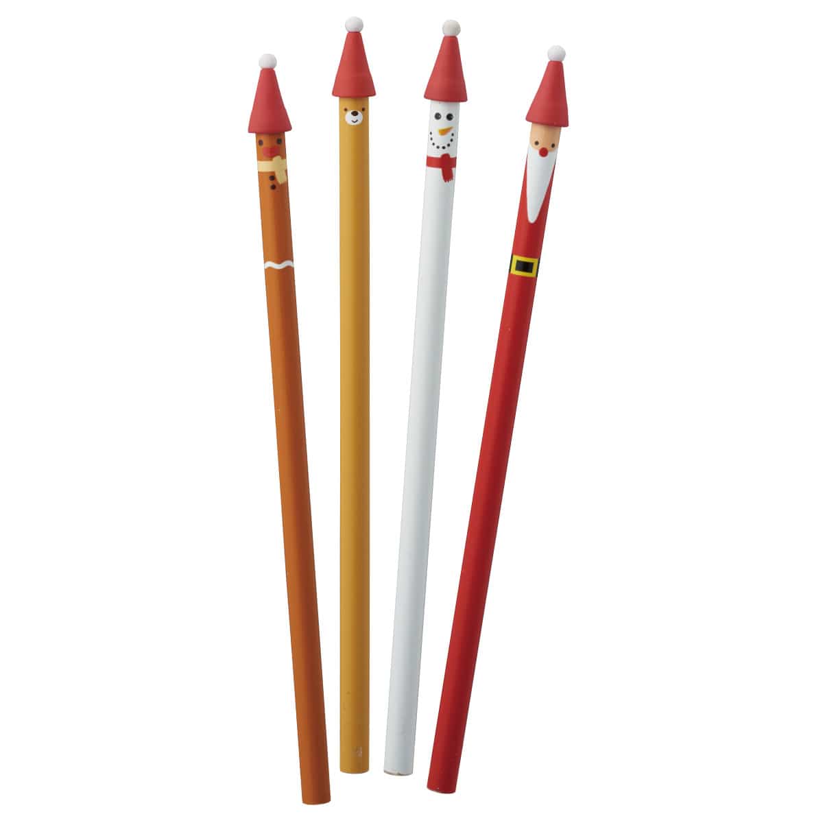 ★58-135-9-1 24本 サンタ消しゴム付き鉛筆