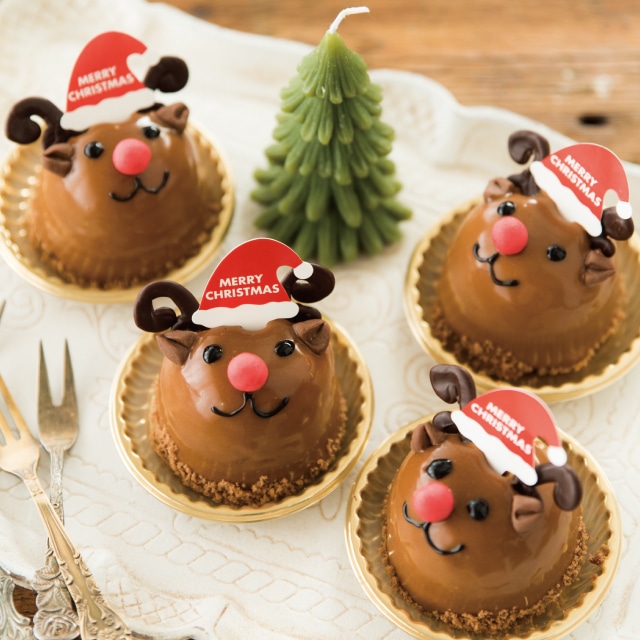 ★58-144-10-3 クリスマス ケーキピックサンタ帽子