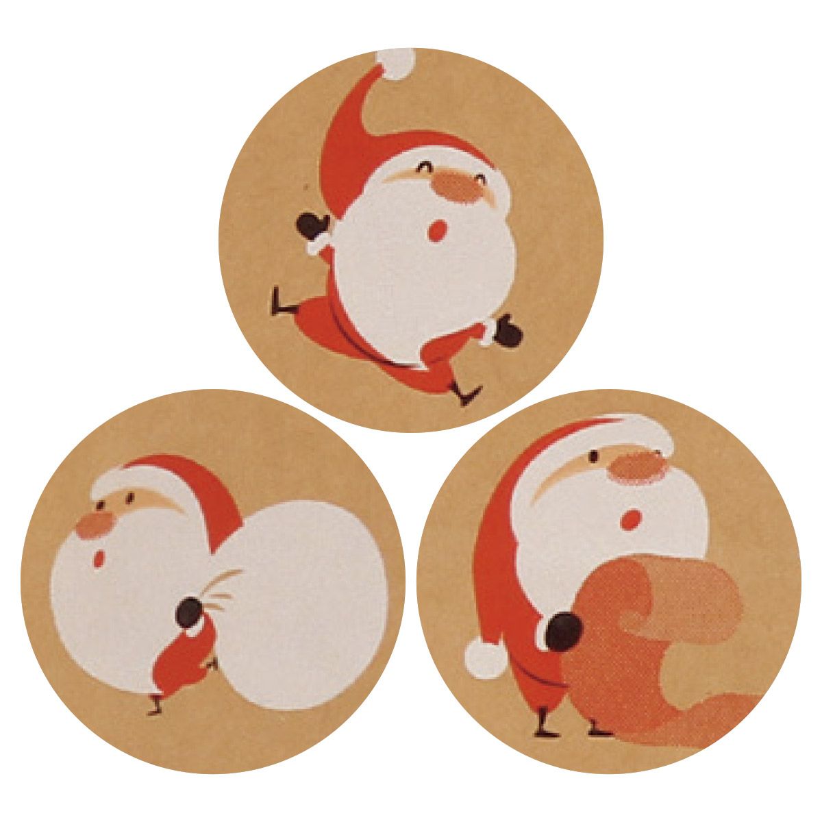 ★58-145-5-1 50枚 手提げ紙袋 豆サンタクラフト幅18×奥行10.5×高さ22.5cm