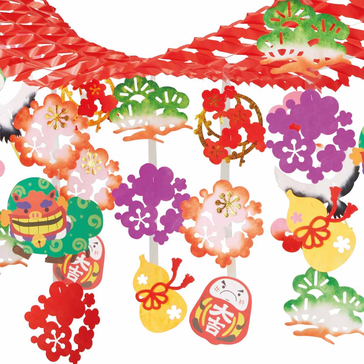 ★58-174-2-1 優美獅子舞プリーツハンガー