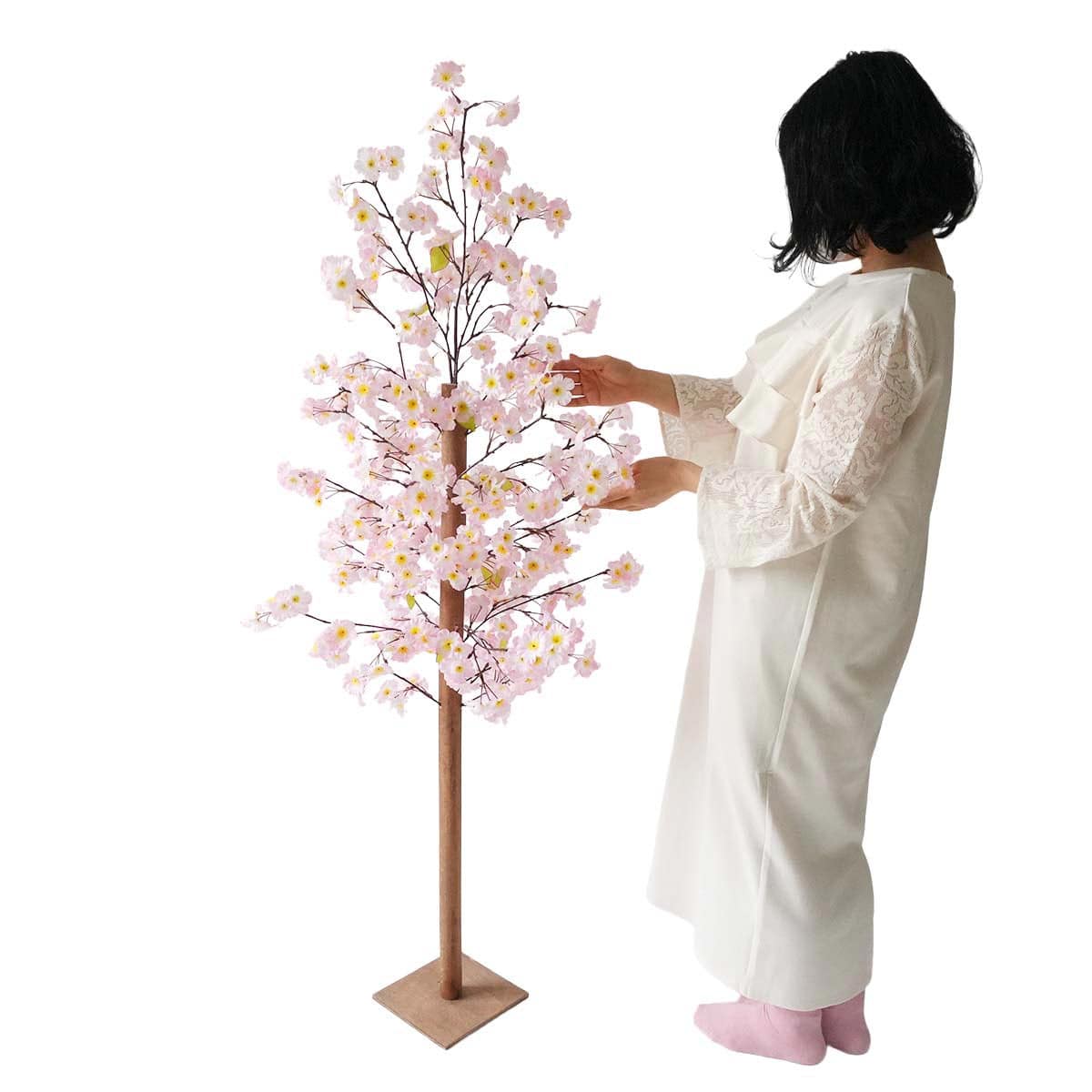 ★53-3-3-2 ナチュラル桜立ち木(造花)高さ150cm