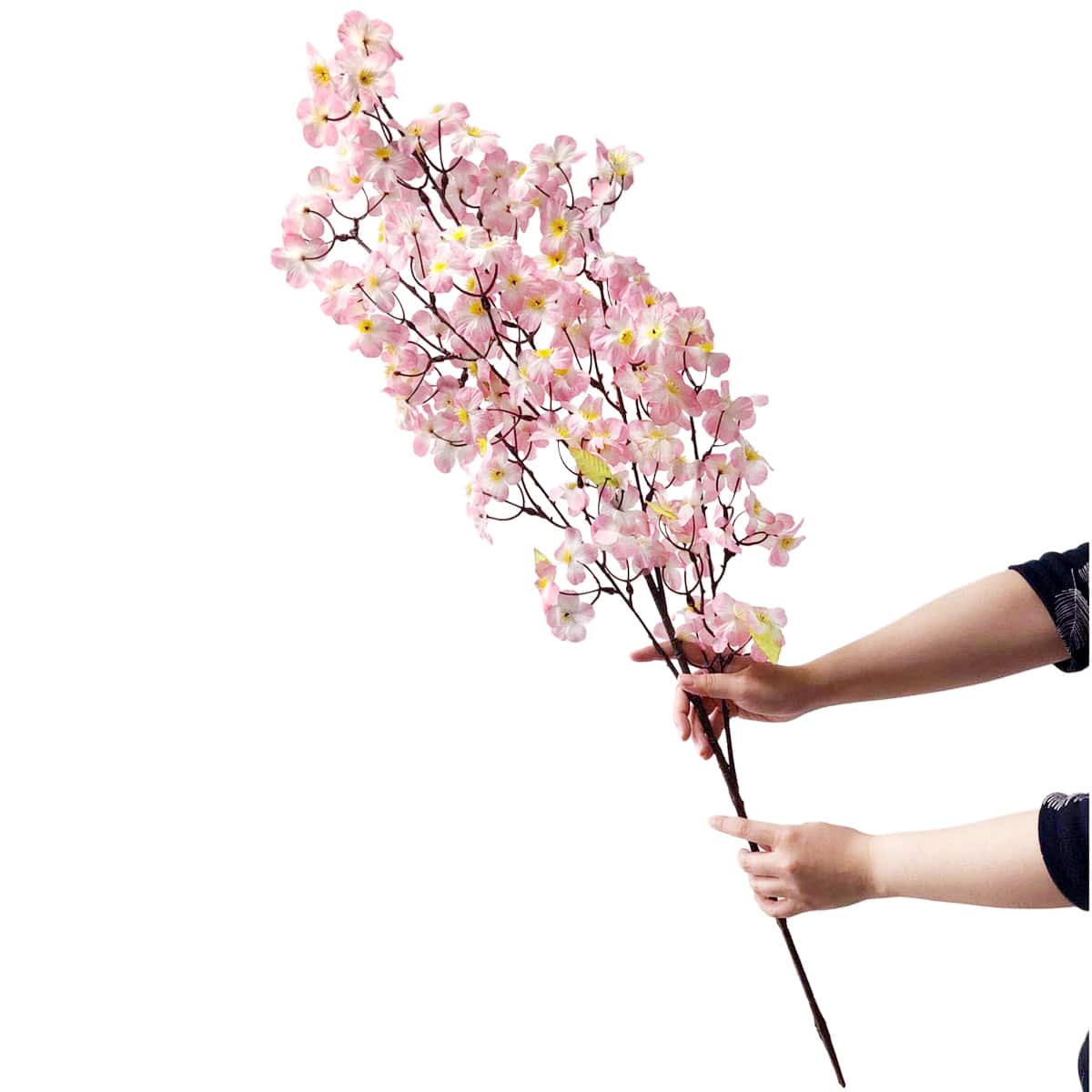 ★53-5-1-2 シルク桜大枝セット(造花) 110cm(12本組)