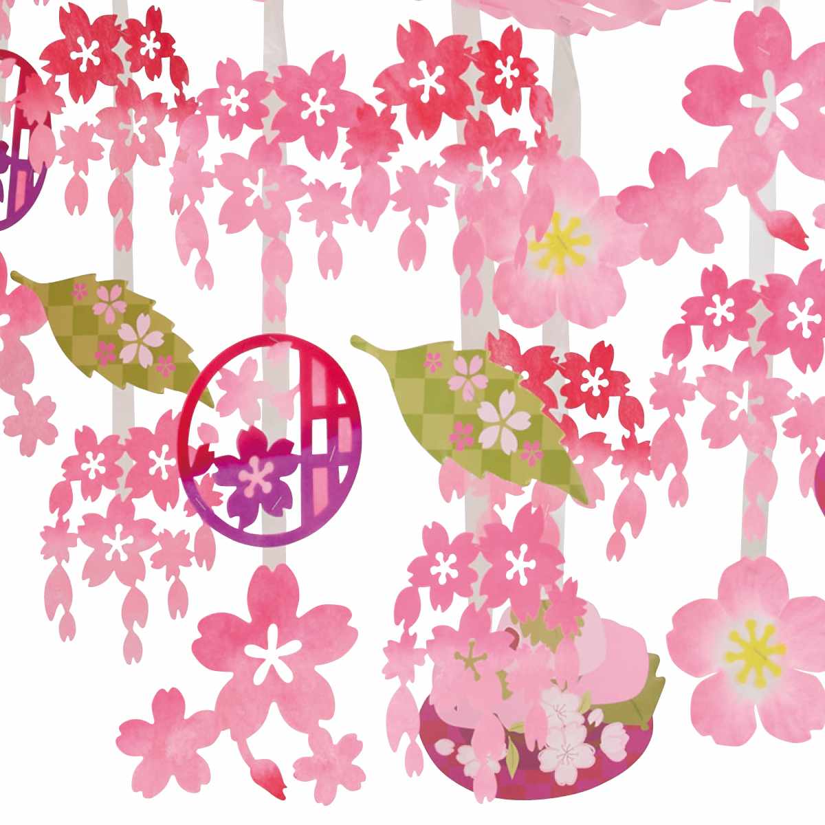 ★53-11-7-1 縁側桜プリーツハンガー