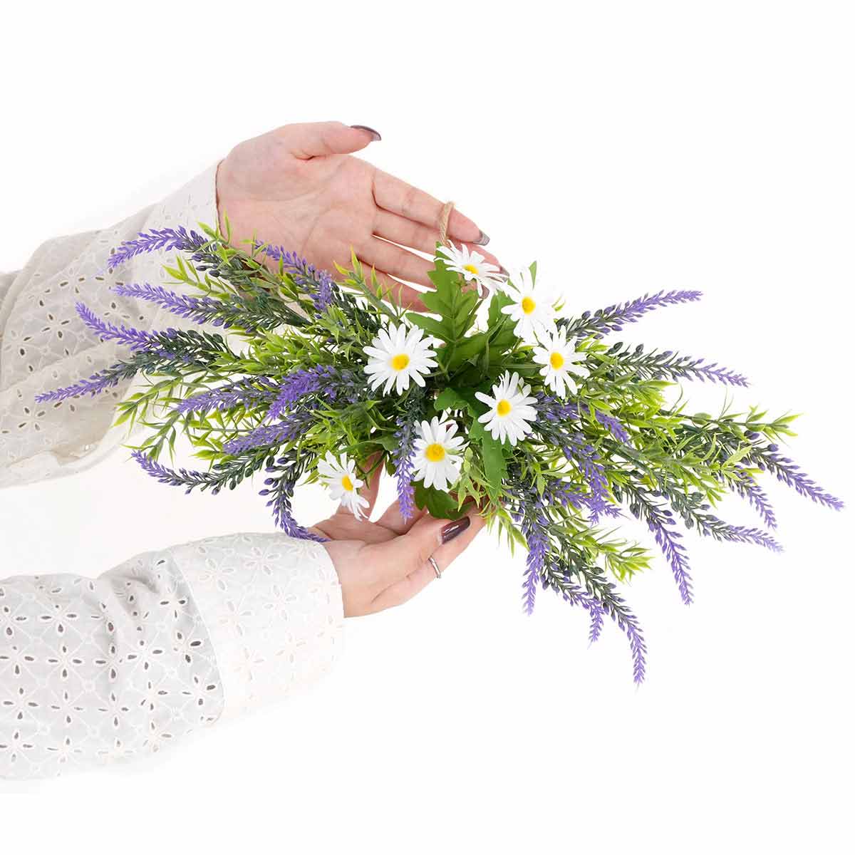 ★53-19-1-1 ラベンダーワイド40cmスワッグ(造花)