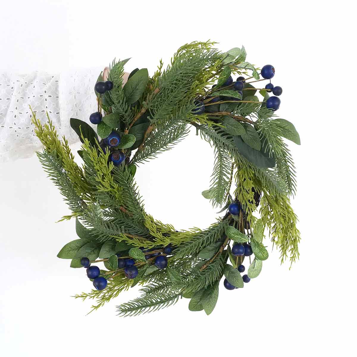 ★53-22-7-1 グリーンリース40cm (造花)