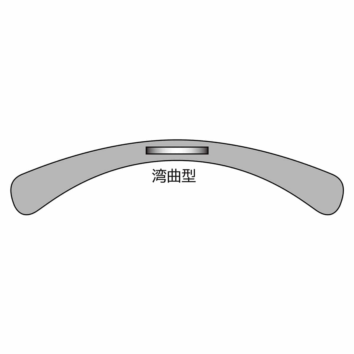 ★61-810-57-1 木製ハンガー(ブナ材)湾曲型 ナチュラルW38cm