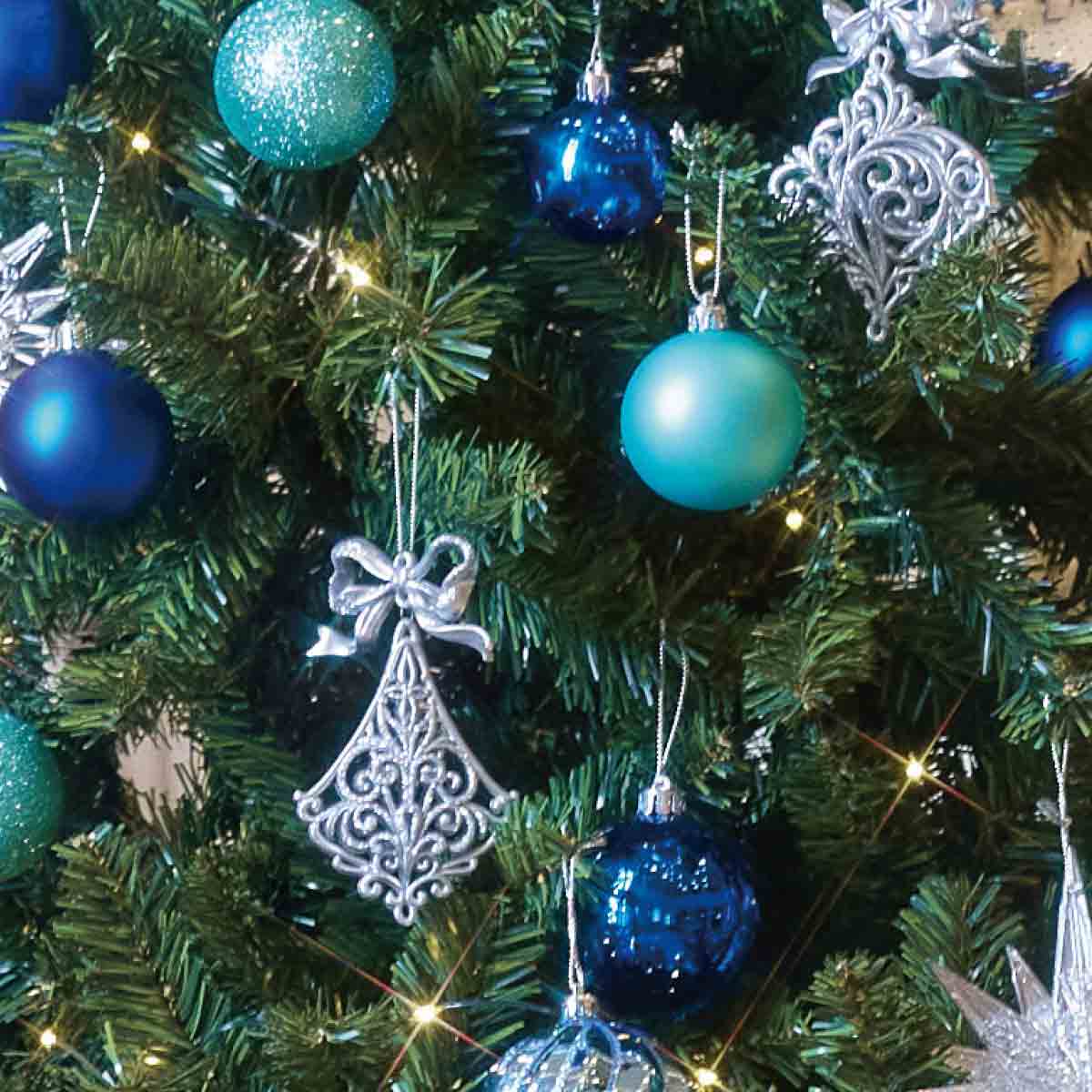★58-2-2-1 クリスマスツリーセット アイスブルー高さ150cm