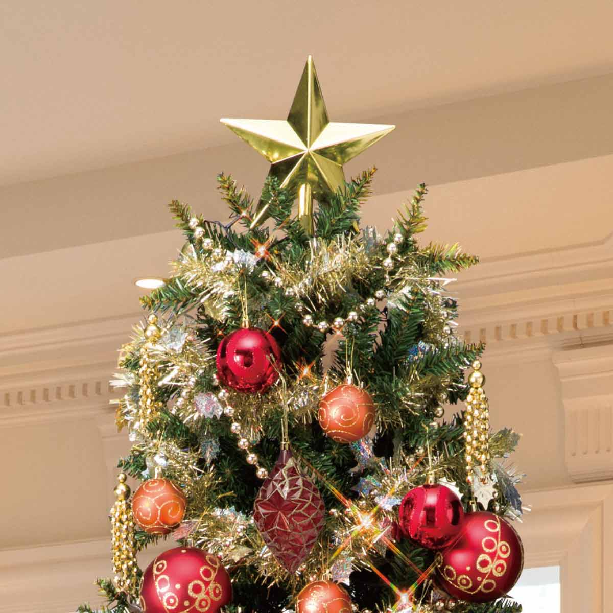 ★58-10-1-1 コンチネンタルクリスマスツリーセット レッド高さ150×幅99cm