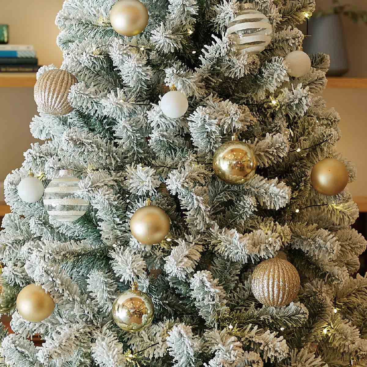 ★58-13-1-1 ウッドポットクリスマスツリーセット スノー高さ150×幅84cm