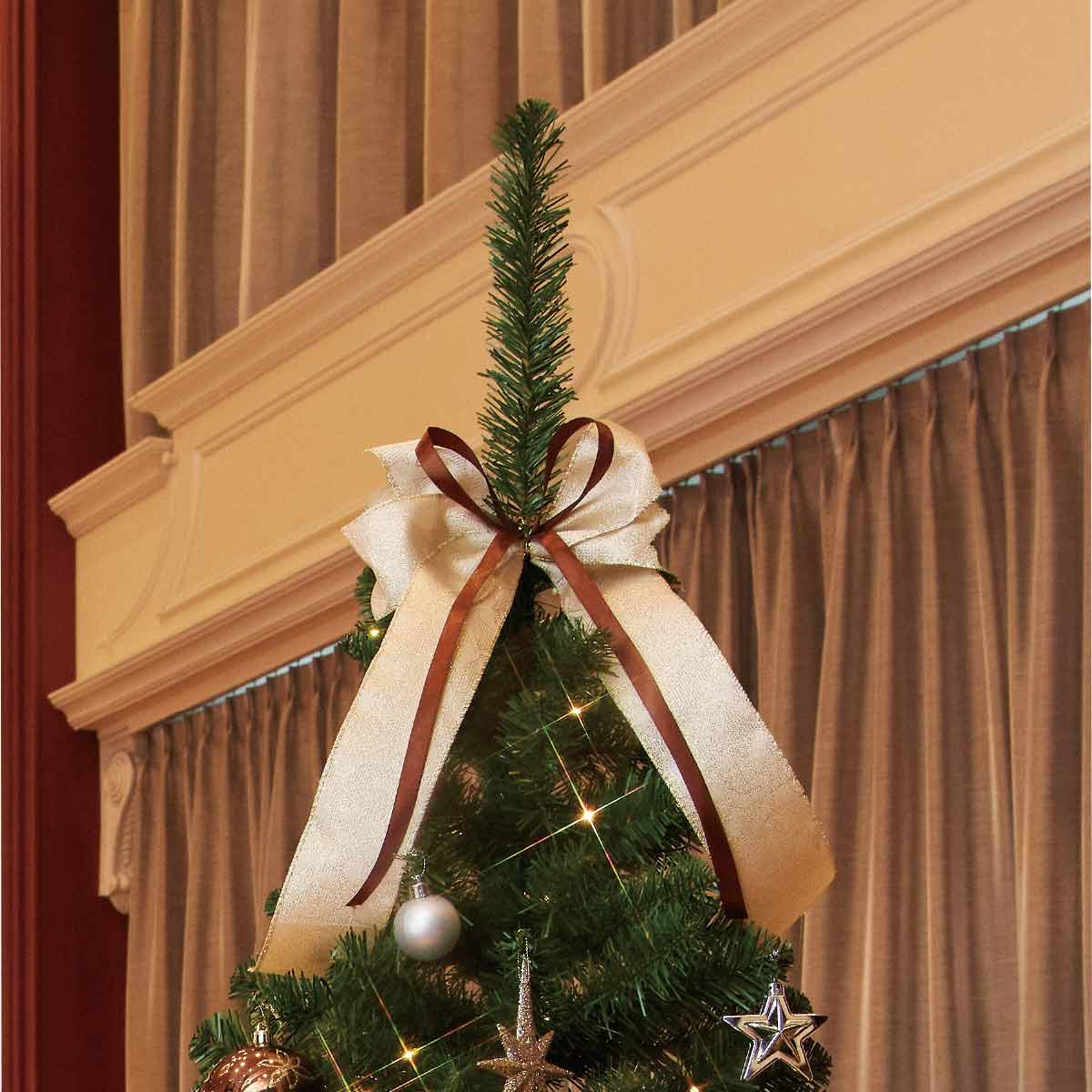 ★58-16-3-1 ポットライトクリスマスツリー コパーゴールド高さ150×幅83cm