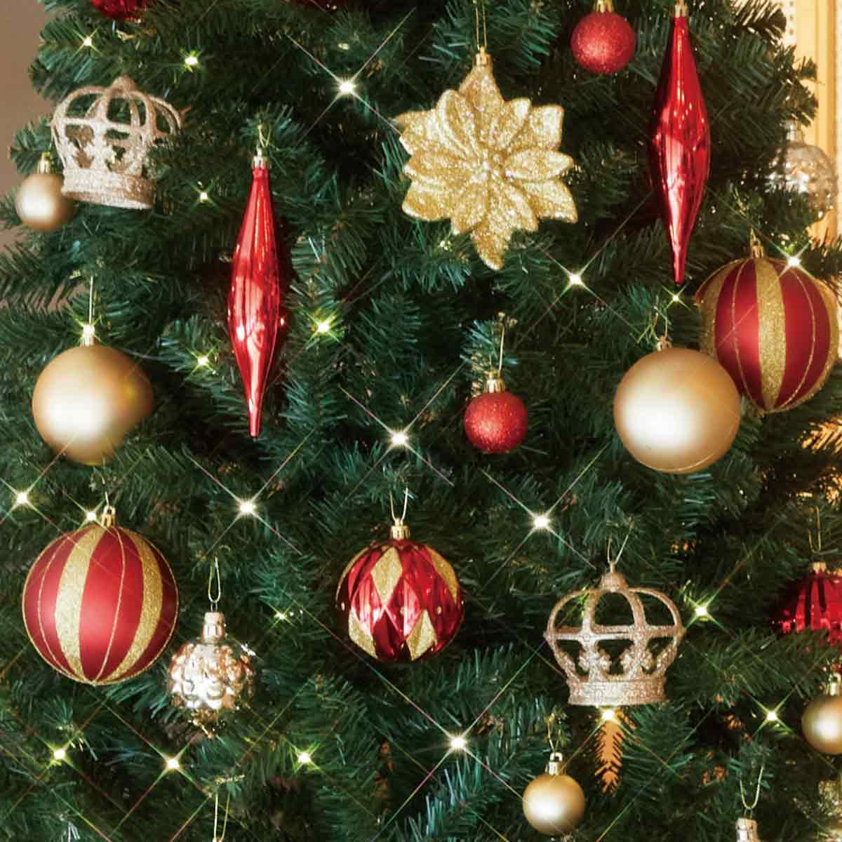 ★58-17-1-3 ラグジュアリークリスマスツリーセット レッドゴールド高さ240×幅130cm