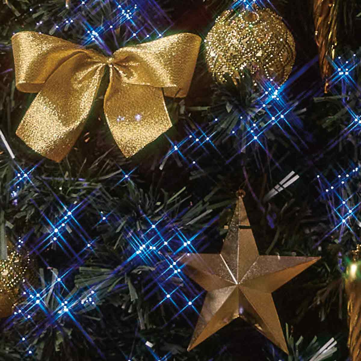 ★58-20-1-1 デコレーションファイバークリスマスツリーセット H240cmゴールド