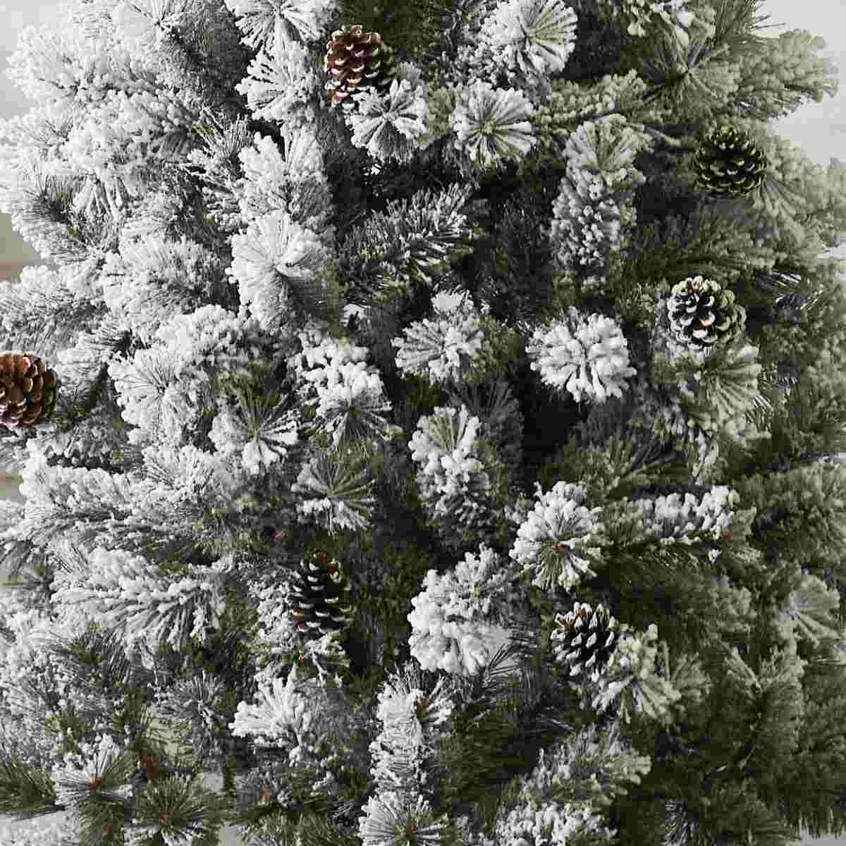 ★58-33-4-2 ブラシブランチ クリスマスツリースリムスノー高さ180×幅76cm