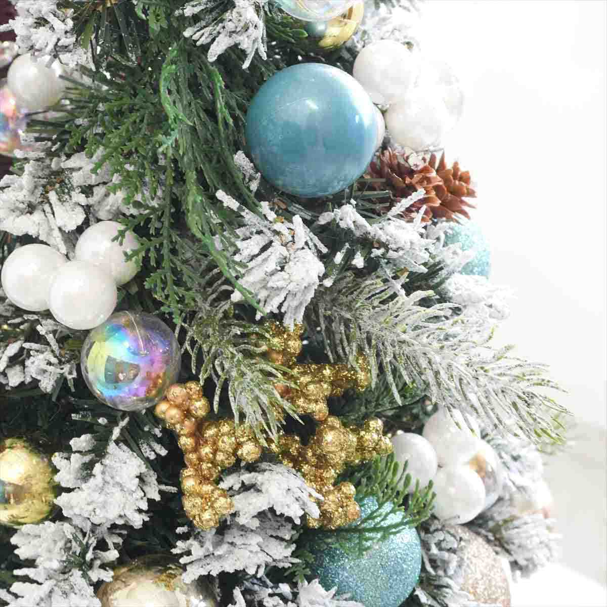 ★58-43-2-2 デコレーション卓上ミニツリー ブルー