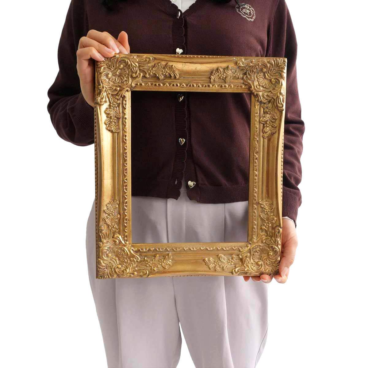 ★58-58-10-1 アンティークスタイルフレーム小 ゴールド