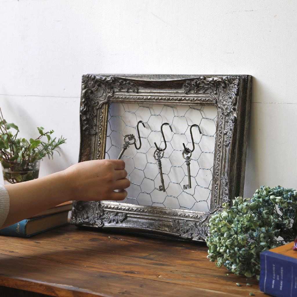 ★58-58-10-3 アンティークスタイルフレーム小 シルバー