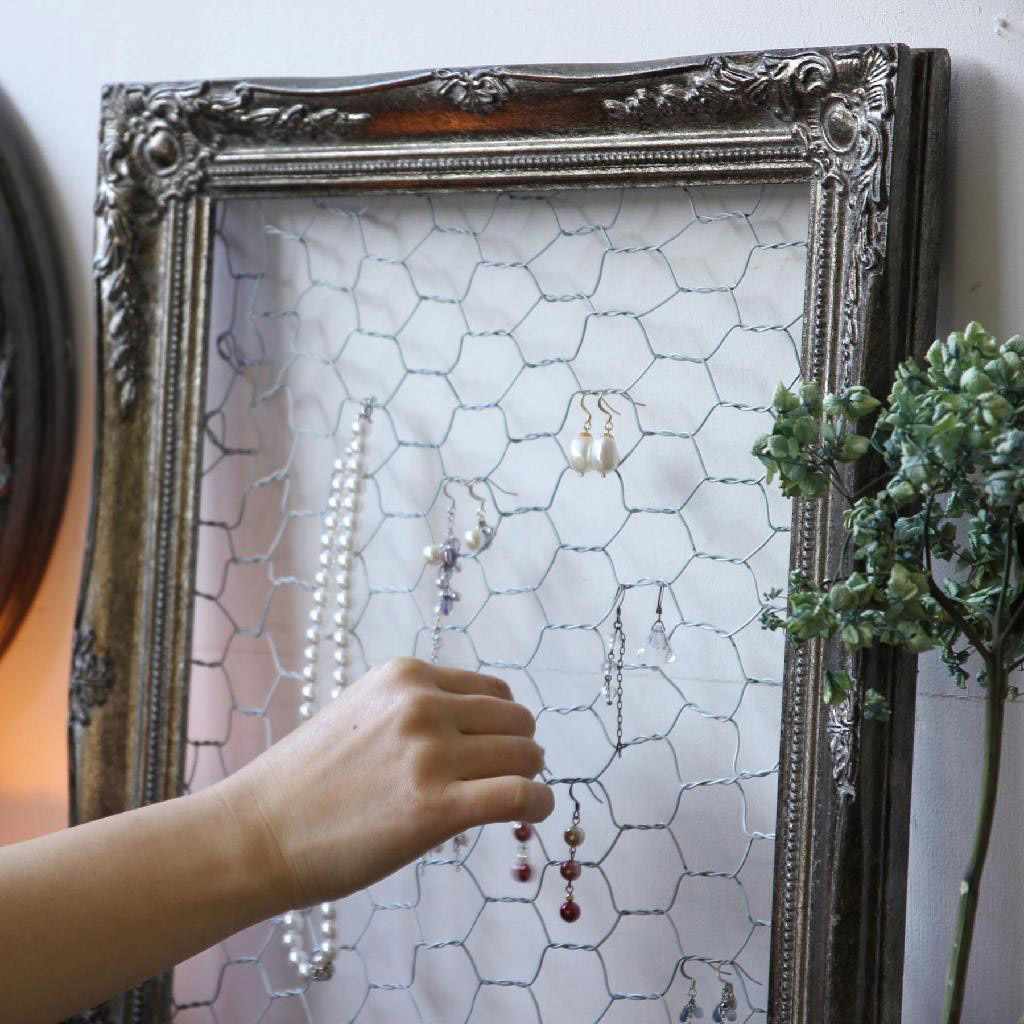 ★58-58-10-6 アンティークスタイルフレーム大 シルバー