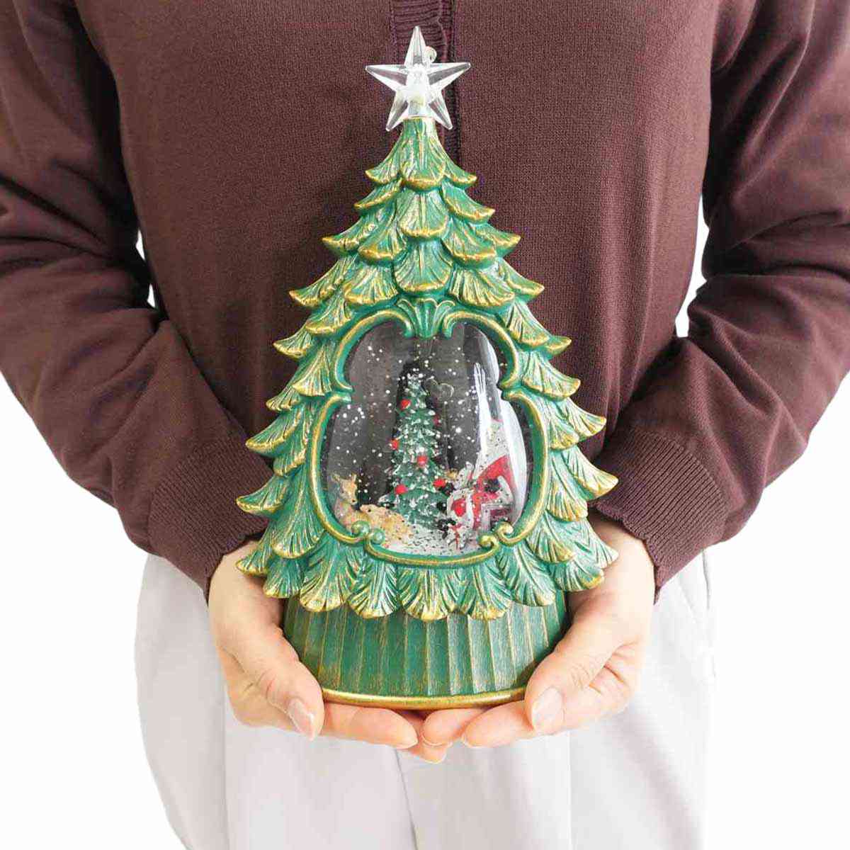 ★58-93-5-1 LEDスノーイングライト クリスマスツリーサンタ