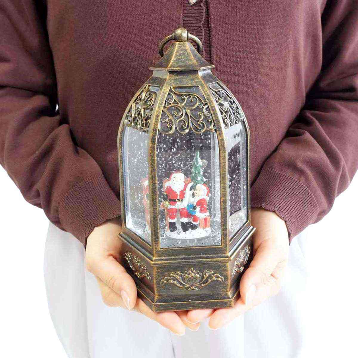 ★58-93-6-1 LEDスノーイングライト 六角サンタ