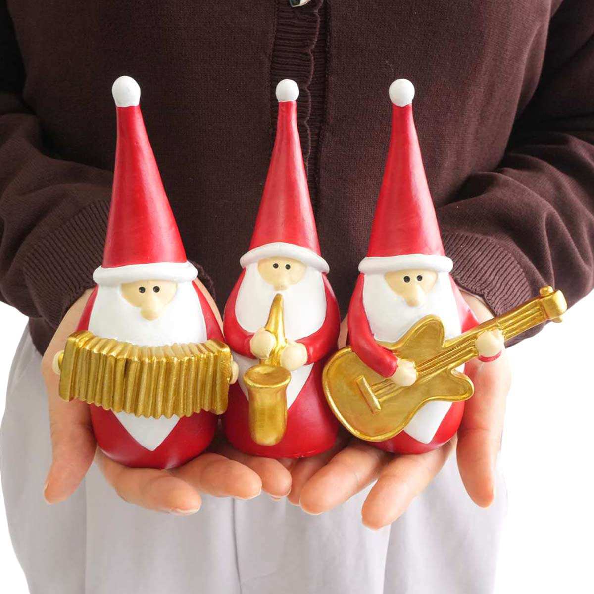 ★58-96-2-2 ミュージカルサンタスタンド高さ15cm(ギター)