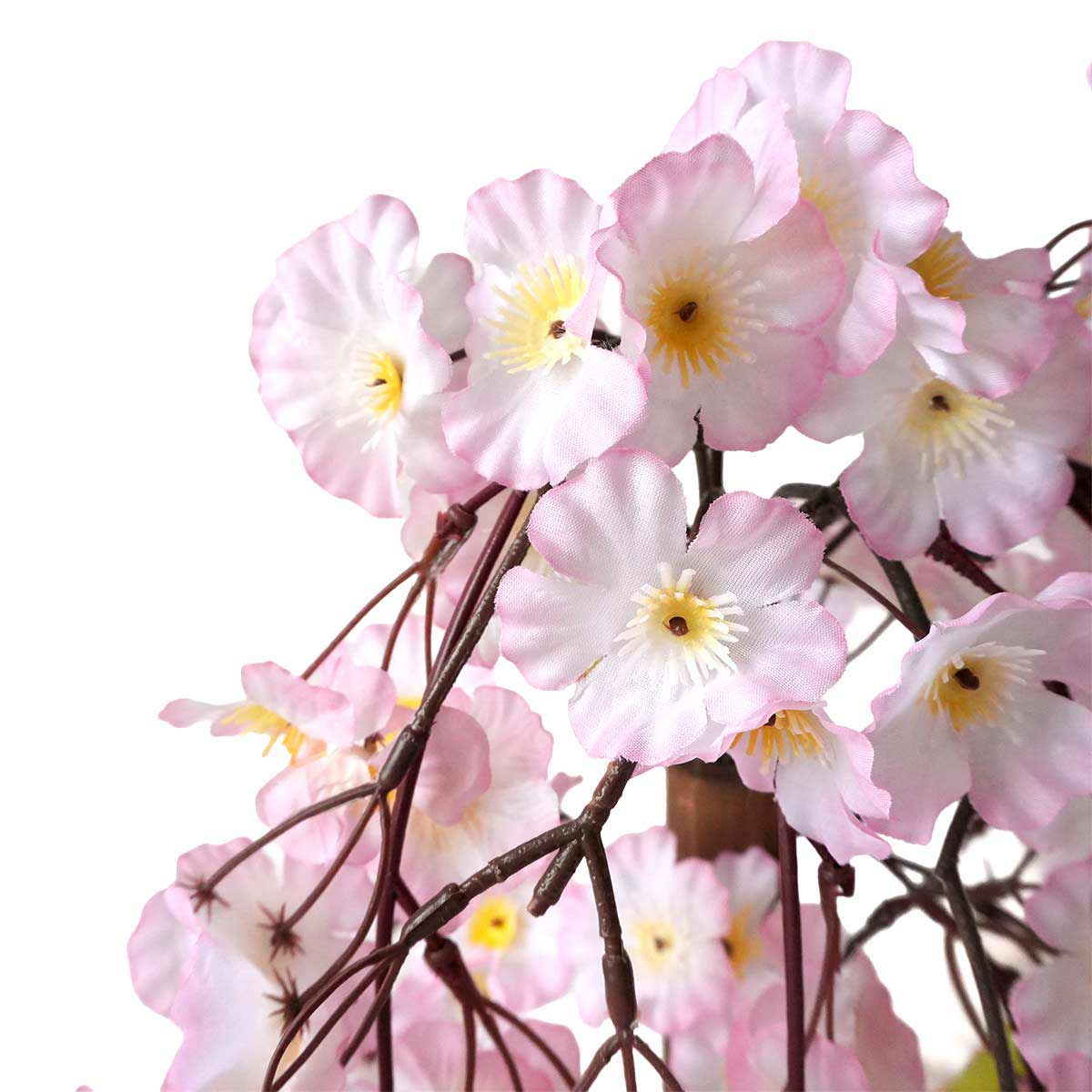 ★53-4-2-1 卓上しだれ桜立ち木(造花) H58cm