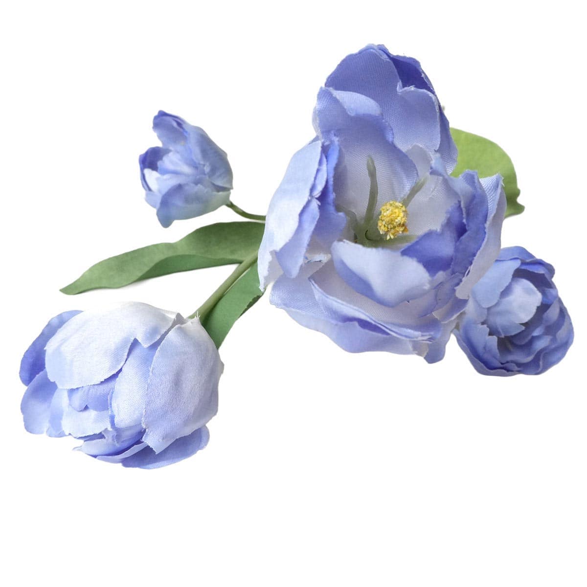 ★53-16-6-5 6本 エレナチューリップ造花スプレーセット50cm(ライトブルー)