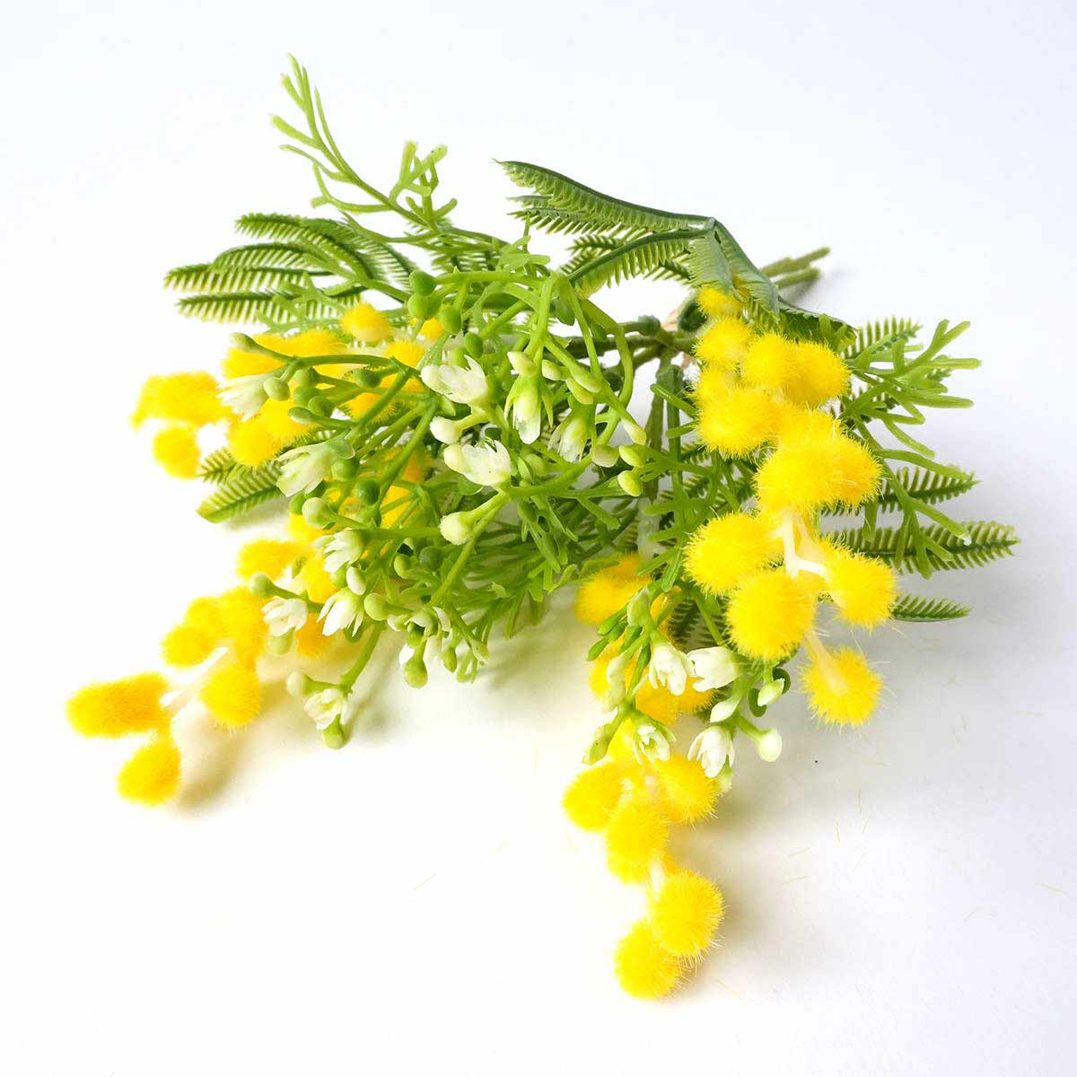 ★53-17-7-1 ミモザ&カスミソウ造花ブーケ26cm